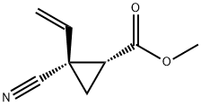 Cyclopropanecarboxylic acid, 2-cyano-2-ethenyl-, methyl ester, trans- (9CI) 结构式