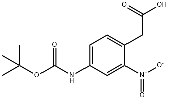 2-(4-((tert-Butoxycarbonyl)amino)-2-nitrophenyl)aceticacid