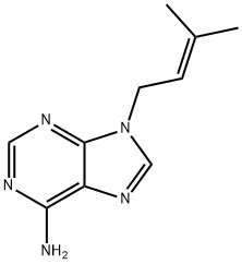 9-(3-Methyl-2-butenyl)-9H-purin-6-amine 结构式