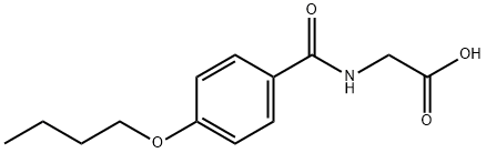 2-[(4-丁氧基苯基)甲酰胺]乙酸 结构式