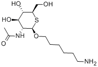 6-AMINOHEXYL-N-ACETYL-B-D-THIOGLUCOSAMIN IDE 结构式