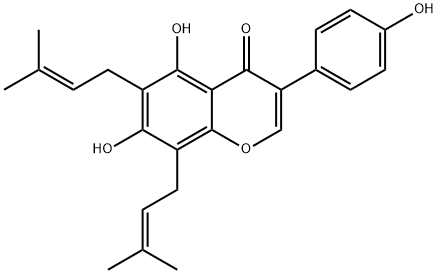6,8-二异戊烯基染料木素 结构式