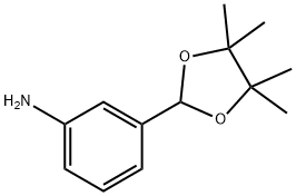 [3-(4,4,5,5-四甲基-1,3-1,3-二氧戊环-2-基)苯基]胺 结构式