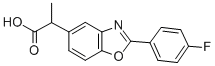 2-(4-Fluorophenyl)-α-methyl-5-benzoxazoleacetic acid 结构式