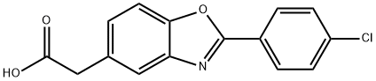 2-(4-Chlorophenyl)-5-benzoxazoleacetic Acid 结构式