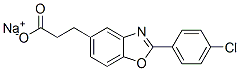 sodium 2-(4-chlorophenyl)benzoxazole-5-propionate 结构式