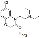 6-chloro-4-[2-(diethylamino)ethyl]-2H-1,4-benzoxazin-3(4H)-one monohydrochloride  结构式