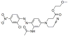 2-methoxyethyl N-[3-(acetylamino)-4-[(2-chloro-4-nitrophenyl)azo]phenyl]-N-(2-cyanoethyl)-beta-alaninate 结构式