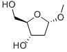 甲基-2-脱氧-alpha-D-呋喃核糖苷 结构式