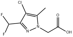 [4-氯-3-(二氟甲基)-5-甲基-1H-吡唑-1-基]乙酸 结构式