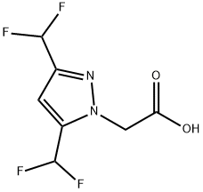 2-[3,5-双(二氟甲基)吡唑-1-基]乙酸 结构式