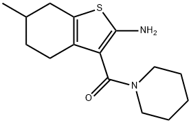 6-甲基-3-(哌啶-1-基羰基)-4,5,6,7-四氢-1-苯并噻吩-2-基胺 结构式