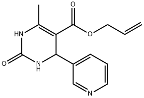 5-Pyrimidinecarboxylicacid,1,2,3,4-tetrahydro-6-methyl-2-oxo-4-(3-pyridinyl)-,2-propenylester(9CI) 结构式