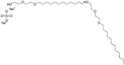 Diethylene glycol monododecyl ether sodium sulfate 结构式