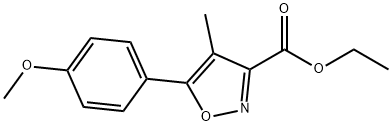 3-Isoxazolecarboxylicacid,5-(4-methoxyphenyl)-4-methyl-,ethylester(9CI) 结构式