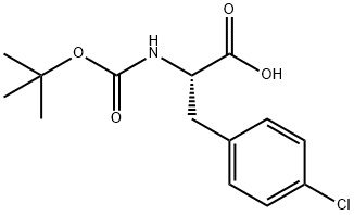 BOC-DL-4-氯苯丙氨酸 结构式
