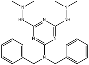 N,N'-Bis(dimethylamino)-N'',N''-dibenzyl-1,3,5-triazine-2,4,6-triamine 结构式