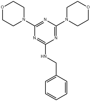 2,4-Bismorpholino-6-benzylamino-1,3,5-triazine 结构式