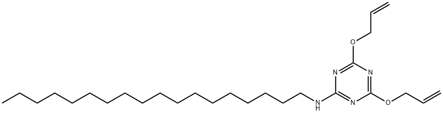 N-octadecyl-4,6-bis(allyloxy)-1,3,5-triazin-2-amine 结构式