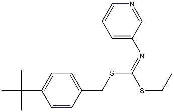 (4-(1,1-Dimethylethyl)phenyl)methyl ethyl 3-pyridinylcarbonimidodithioate 结构式