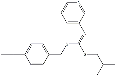 (4-(1,1-Dimethylethyl)phenyl)methyl2-methylpropyl-3-pyridinylcarbonimidodithioate 结构式