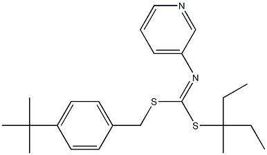 (4-(1,1-Dimethylethyl)phenyl)methyl 1-ethyl-1-methylpropyl-3-pyridinylcarbonimidodithioate 结构式