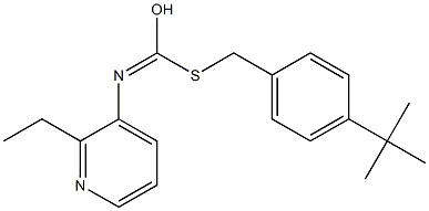S-((4-(1,1-Dimethylethyl)phenyl)methyl) O-ethyl 3-pyridinylcarbonimidothioate 结构式