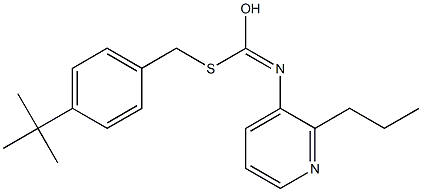 S-((4-(1,1-Dimethylethyl)phenyl)methyl) O-propyl 3-pyridinylcarbonimidothioate 结构式