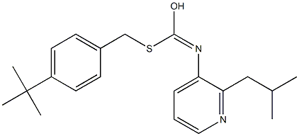 S-((4-(1,1-Dimethylethyl)phenyl)methyl)O-(2-methylpropyl)-3-pyridinylcarbonimidothioate 结构式