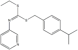 Ethyl (4-(1-methylethyl)phenyl)methyl-3-pyridinylcarbonimidodithioate 结构式