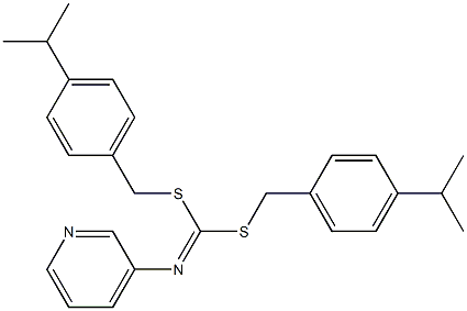 Bis((4-(1-methylethyl)phenyl)methyl)-3-pyridinylcarbonimidodithioate 结构式