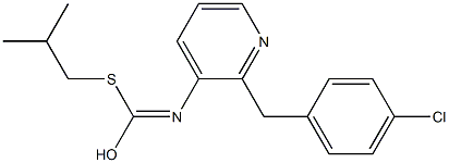 O-((4-Chlorophenyl)methyl) S-(2-methylpropyl)-3-pyridinylcarbonimidothioate 结构式