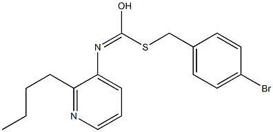 S-((4-Bromophenyl)methyl) O-butyl-3-pyridinylcarbonimidothioate 结构式