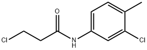 3-氯-N-(3-氯-4-甲基-苯基)-丙酰胺 结构式