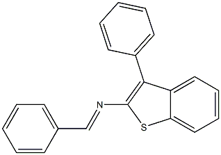 3-Phenyl-N-(phenylmethylene)benzo[b]thiophen-2-amine 结构式