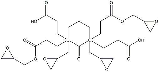 tetrakis(2,3-epoxypropyl) cyclohexane-1,1,3,3-tetrapropionate 结构式