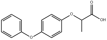 2-(4-苯氧基苯氧基)-丙酸 结构式