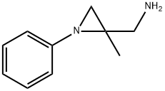 2-Aziridinemethanamine,  2-methyl-1-phenyl- 结构式