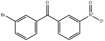 (3-溴苯基)(3-硝基苯基)甲酮 结构式