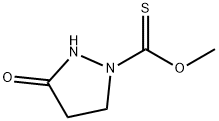 1-Pyrazolidinecarbothioic  acid,  3-oxo-,  O-methyl  ester 结构式