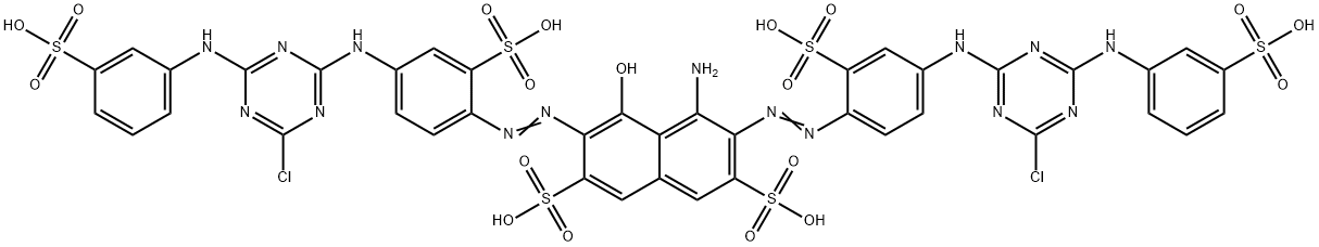 4-amino-3,6-bis[[4-[[4-chloro-6-[(3-sulphophenyl)amino]-1,3,5-triazin-2-yl]amino]-2-sulphophenyl]azo]-5-hydroxynaphthalene-2,7-disulphonic acid 结构式