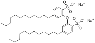 Disodium 2,2'-oxybis(4-dodecylbenzene)sulfonate 结构式