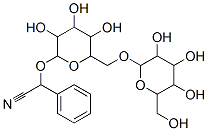 2-phenyl-2-[3,4,5-trihydroxy-6-[[3,4,5-trihydroxy-6-(hydroxymethyl)oxa n-2-yl]oxymethyl]oxan-2-yl]oxy-acetonitrile 结构式