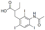 2-Ethyl-3-(3-acetylamino-2,4,6-triiodophenyl)propanoic acid 结构式