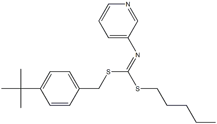 (4-(1,1-Dimethylethyl)phenyl)methyl pentyl-3-pyridinylcarbonimidodithioate 结构式