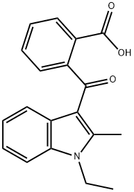 o-[(1-Ethyl-2-methyl-1H-indol-3-yl)carbonyl]benzoic acid 结构式