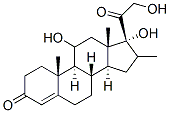 11Α,17Α,21-三羟基-16Α-甲基孕甾-4-烯-3,20-二酮 结构式