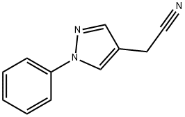 2-(1-苯基-1H-吡唑-4-基)乙腈 结构式
