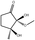 Cyclopentanone, 2,3-dihydroxy-2-methoxy-3-methyl-, (2R,3S)- (9CI) 结构式