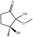 Cyclopentanone, 2,3-dihydroxy-2-methoxy-3-methyl-, (3S)- (9CI) 结构式